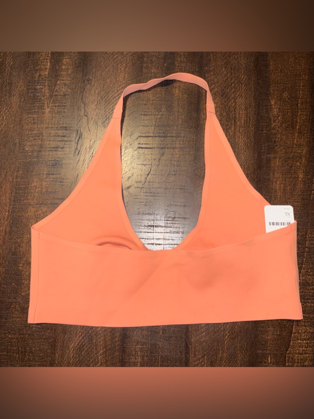 NWT Free People Intimately Mango Seamless Halter Sports Bralette Size XL - Picture 4 of 5